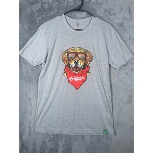 NWT Wild Tribute Jackson Hole Golden Retriever T-Shirt Heather Grey Mens Medium